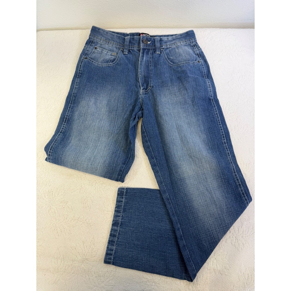 Southpole Mens Relaxed Fit Baggy Denim Jeans Medium Wash 30x32 Streetwear Cotton